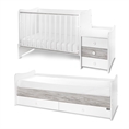 Letto MAXI PLUS NEW white+artwood Variante В /letto per adolescenti; letto per bambini con mobiletto multifunzionale / *in questa variante il letto può essere utilizzato contemporaneamente da due ragazzi/
